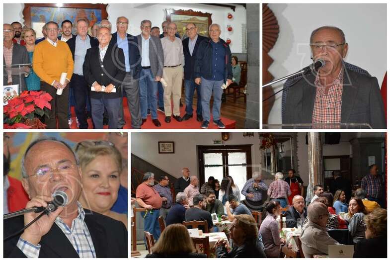 Los nuevos socios de honor de El Casino de Telde (Foto TA)